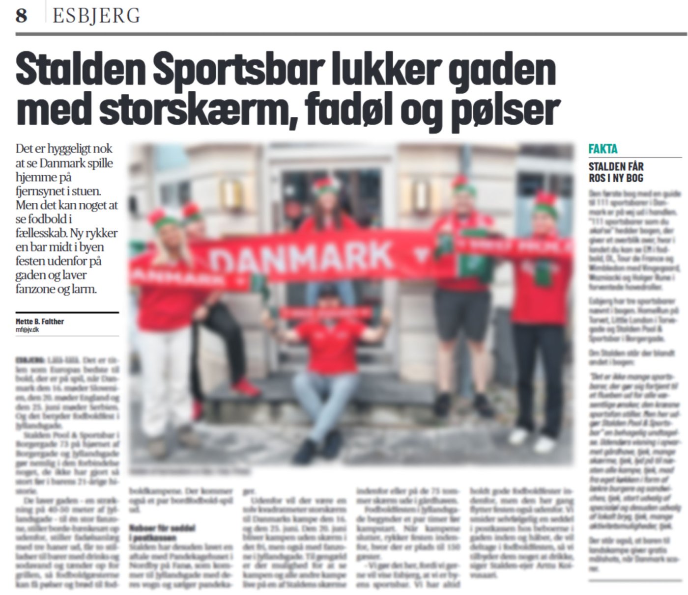 JydskeVestkysten - lokale sportsbarer får ros